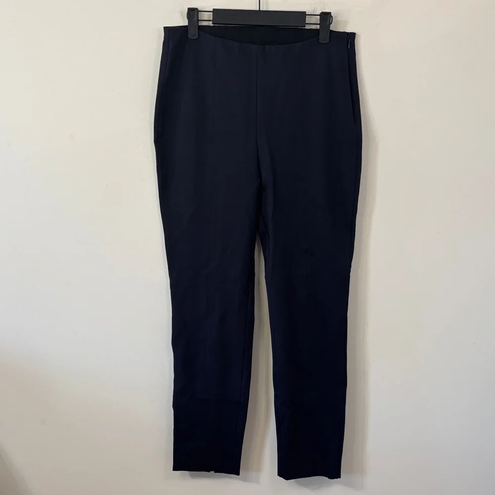 NWT Quince Ultra-Stretch Ponte Pintuck Ankle Pants Black Size Large - Picture 2 of 10